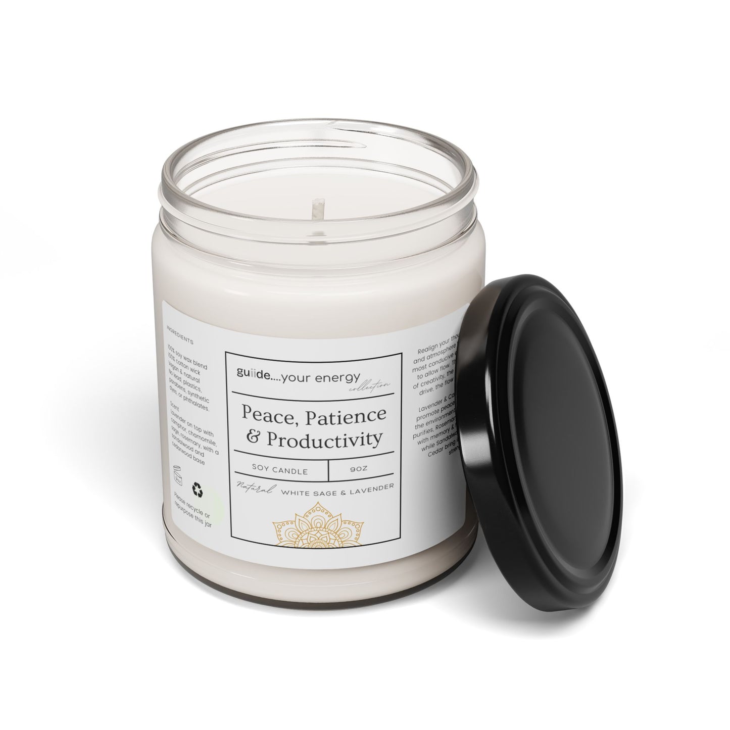 Peace, Patience & Productivity - Natural Soy Candle