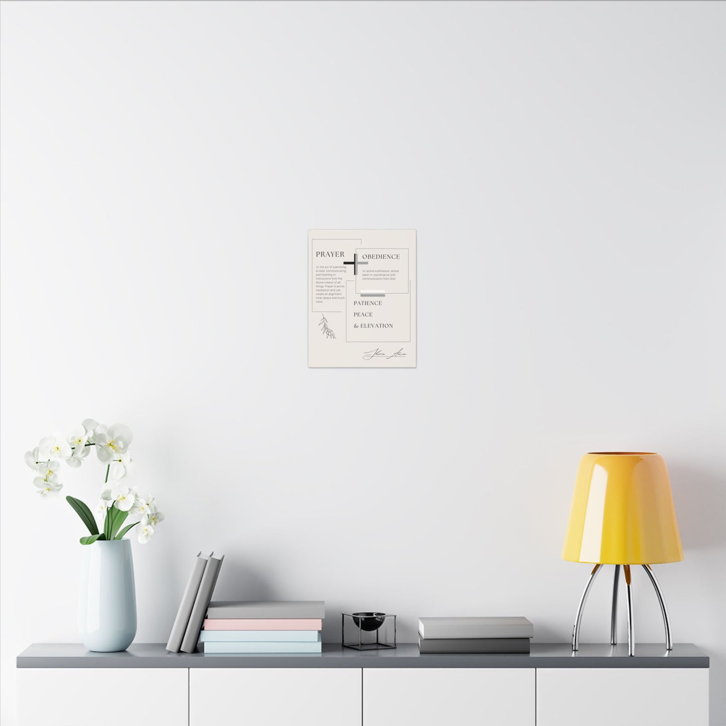 Prayer + Obedience - Motivation Canvas Art Print, Wall Decor, Decor