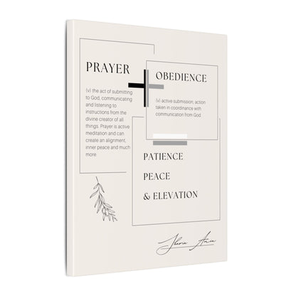 Prayer + Obedience - Motivation Canvas Art Print, Wall Decor, Decor