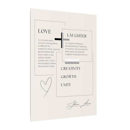 Love + Laughter - Motivation Canvas Art Print, Wall Decor, Decor