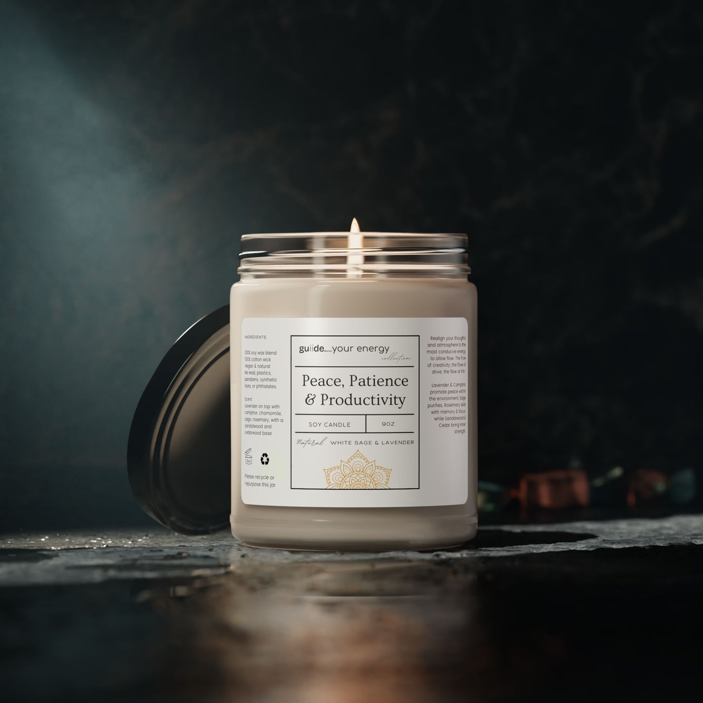 Peace, Patience & Productivity - Natural Soy Candle