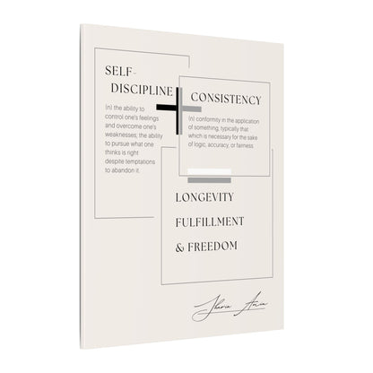 Self-Discipline + Consistency - Motivation Canvas Art Print, Wall Decor, Decor