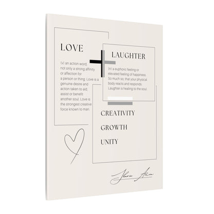 Love + Laughter - Motivation Canvas Art Print, Wall Decor, Decor