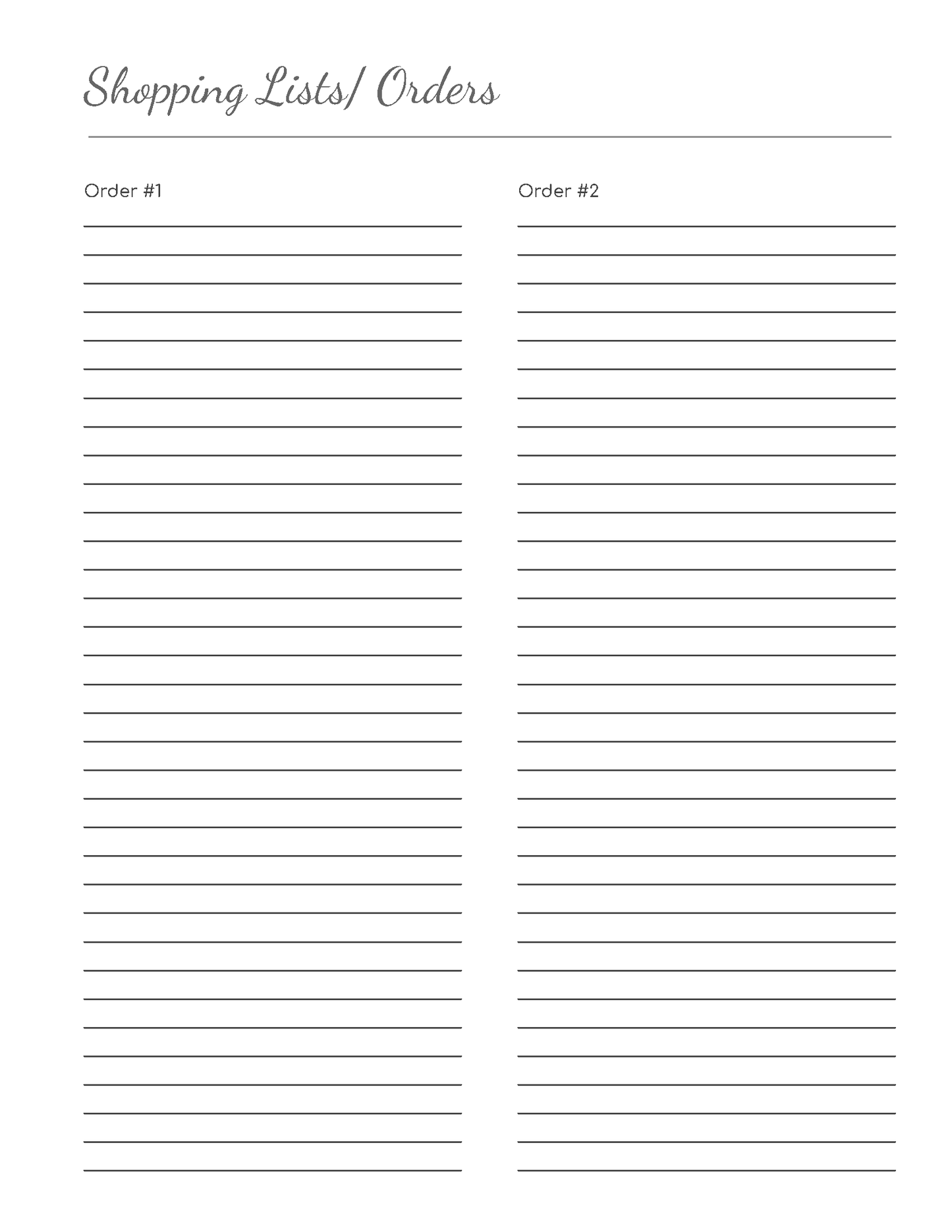 Meal Plan and Prep Journal - One Month (.pdf file)